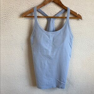 lululemon athletica Light Blue Ribbed Tank